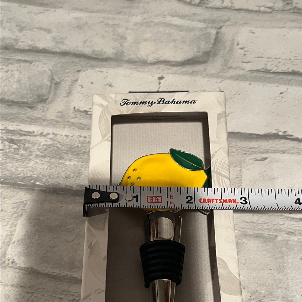 Tommy Bahama Yellow and Green Lemon wine Bottle Stopper new - Picture 4 of 6